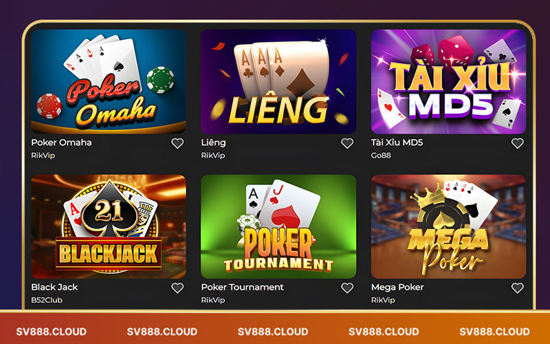 Các thể loại hình khi tham gia chơi poker Sv888